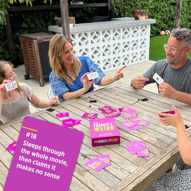 DSS Games Our Family is So Weird [A Family Card Game to Decide Who’s Most Likely to | Game Night Idea for Teens, Adults & Groups | Great for Reunions, Vacation, Road Trips] - Image 3